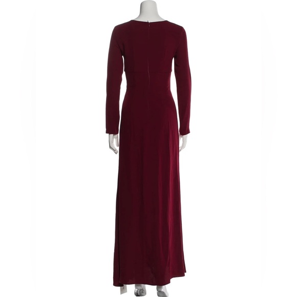 Staud burgundy Lido cutout long sleeve maxi dress with bows - XS - Picture 7 of 7